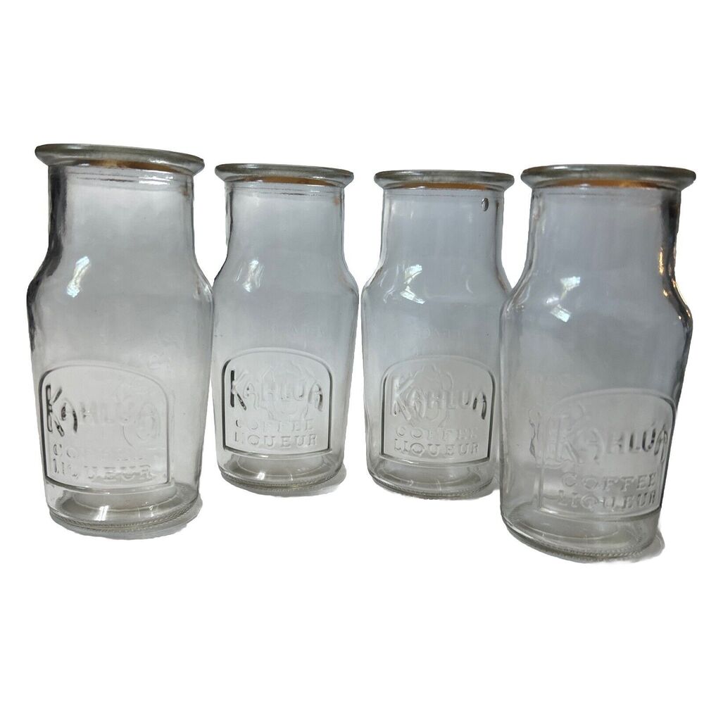 Kahlua Coffee Liqueur Vera Cruz 1936 -Set of 4 Rare Drinking‎ Glasses Jars